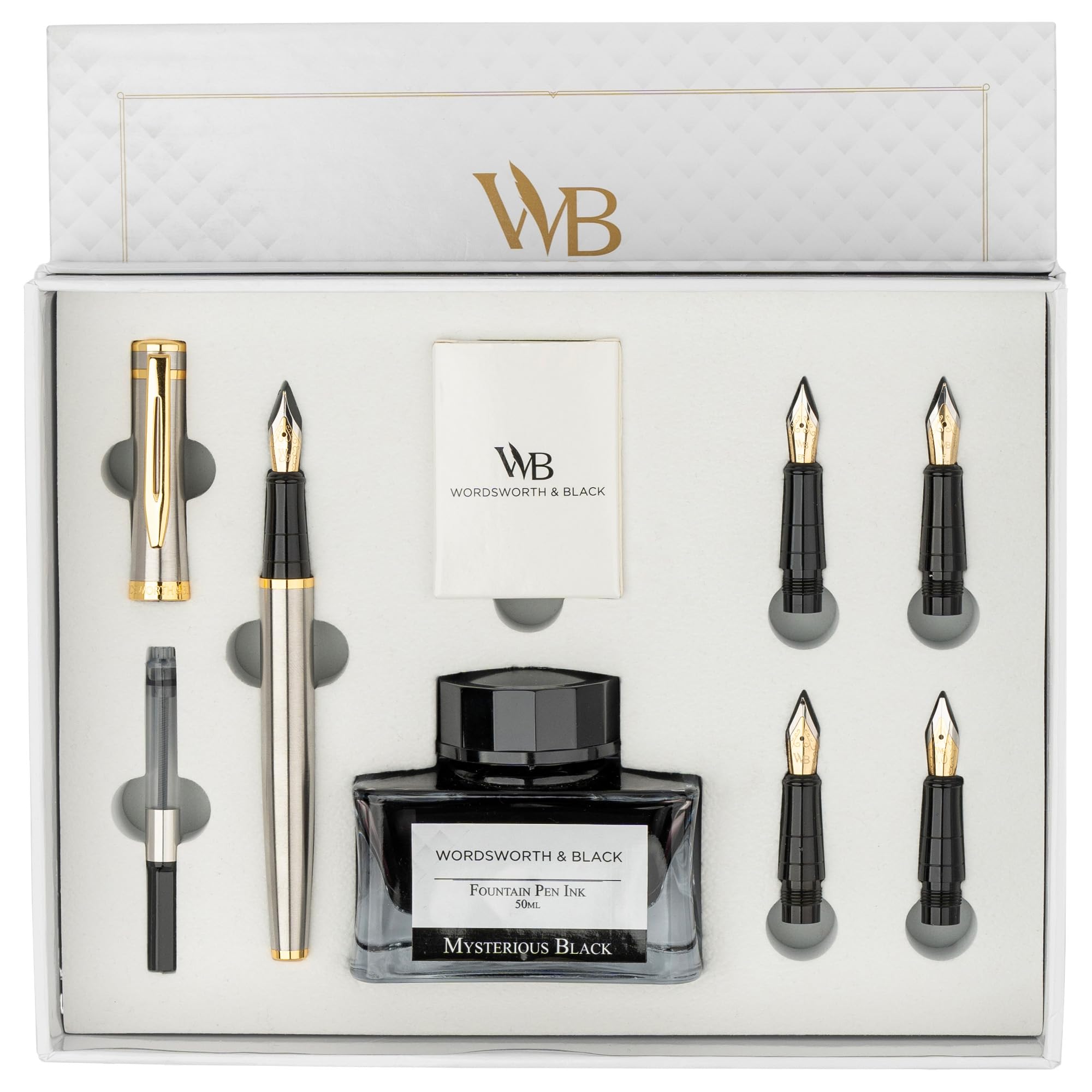 Amazon | Wordsworth & Black 万年筆ギフトセット、同梱品：インク